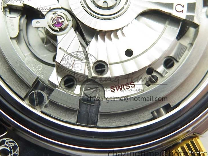 0502 Seasonal 2018 Seamaster Diver 300M SS YG VSF 1:1 Best Edition YG Bezel Black Dial on Black Rubber Strap A 7934